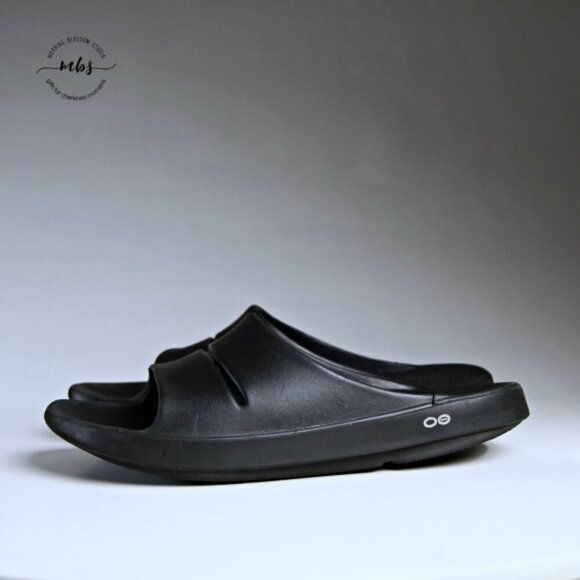 Oofos Ooahh Recovery Slide Shoes Black‎ Men 14 main image 10